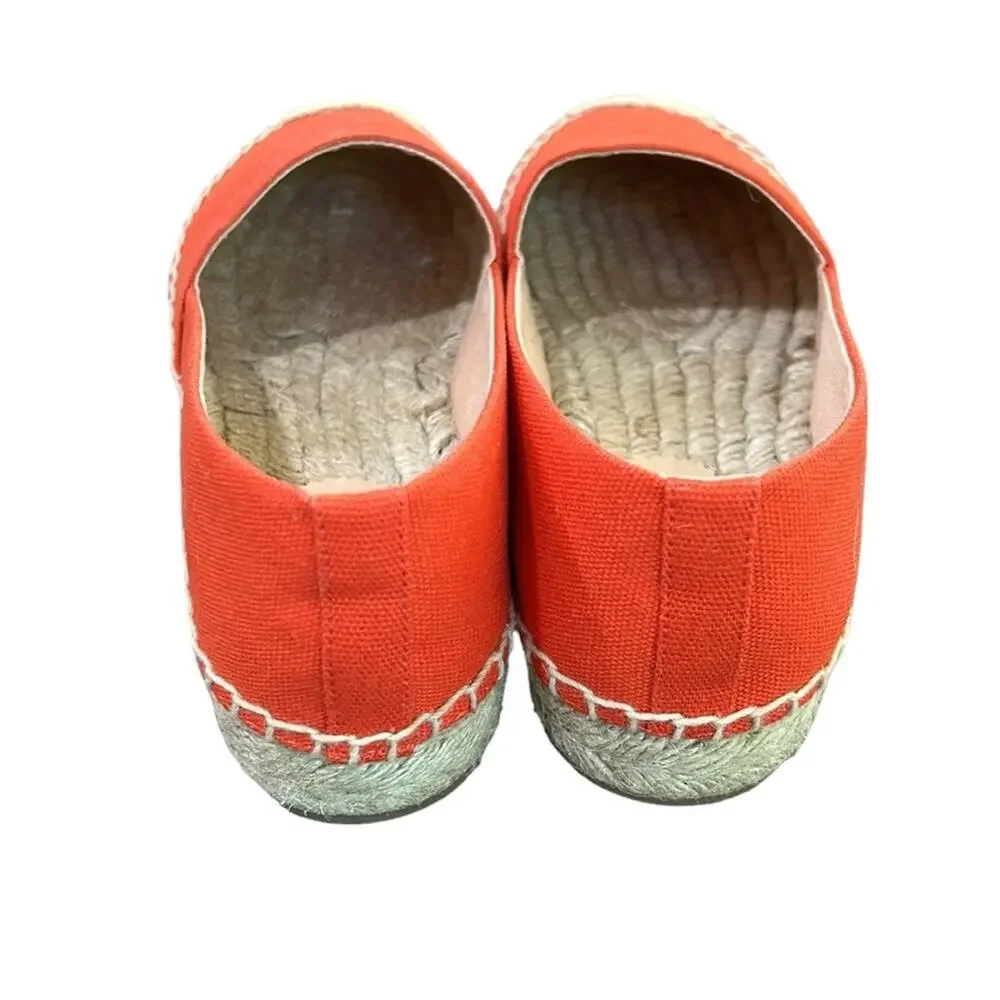 J.Crew thicker braid canvas classic espadrille vivid flame women’s size 6.5